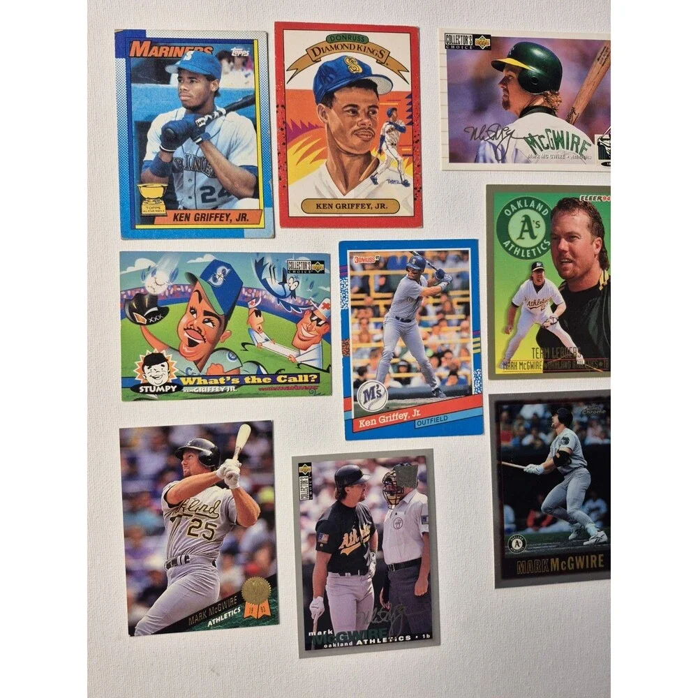 Lot of 12-15 Vintage 1990s Ken Griffey Jr & Mark McGwire Baseball Cards -...